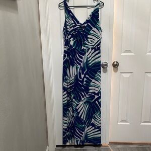 Chaps sleeveless print Maxi Dress
